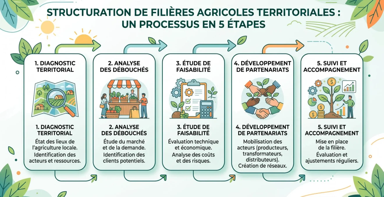Schéma conceptuel reliant diagnostic, débouchés, faisabilité et déploiement d'une filière BNI